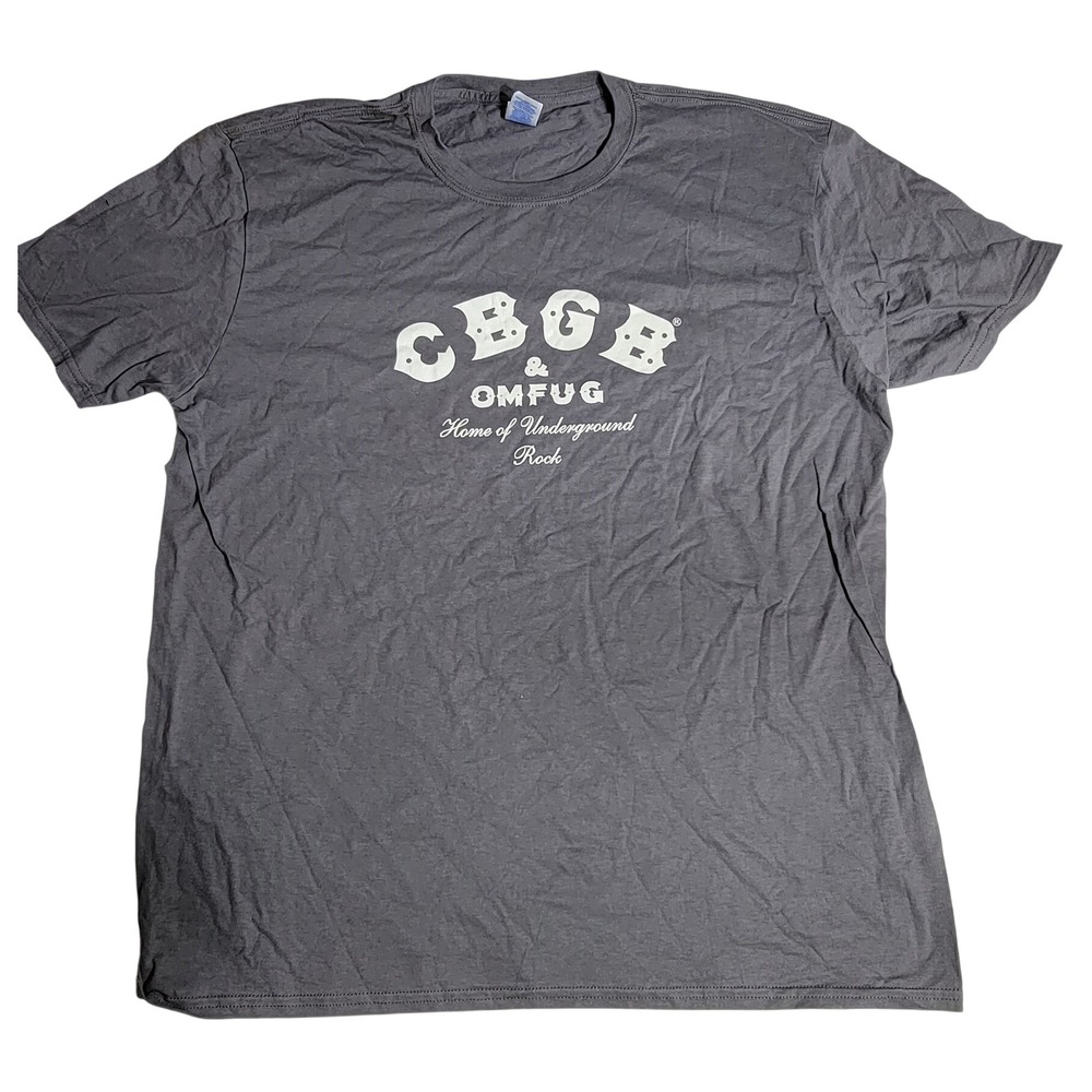 CBGB OMFUG Home of Underground Rock Graphic T-Shirt Gray XL Punk Music NYC